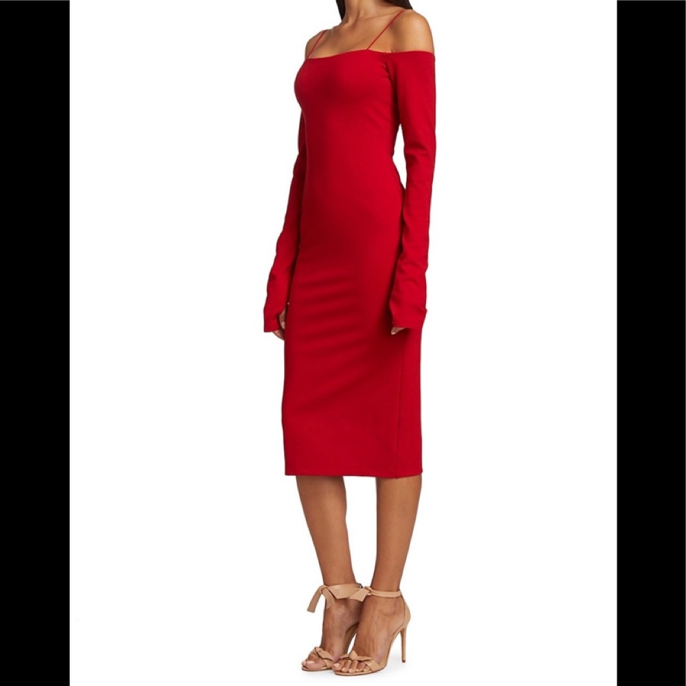 Alice and Olivia Dorinda MIDI dress Red Size 0